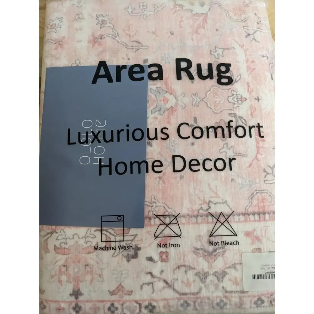 Ololo Area Rug 2x3 Small Entryway Non-Slip 2x3' Pink New Washable